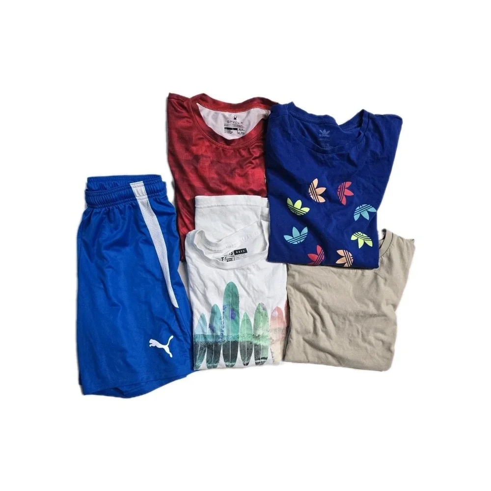 Adidas Puma Vans Spyder Boys Mixed Lot Of 5 T-shirt Shorts‎ XL Youth